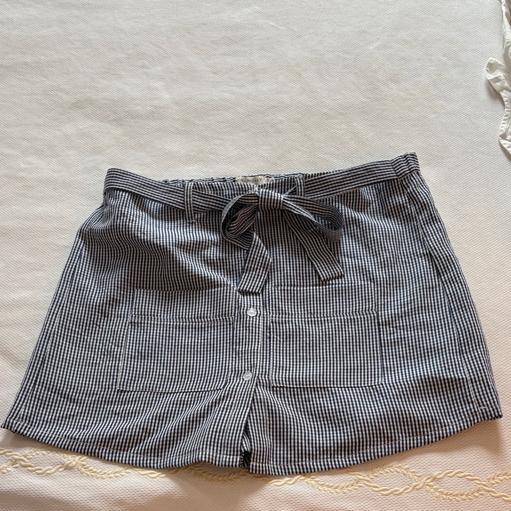 Molly Bracken Navy and White Gingham Skort